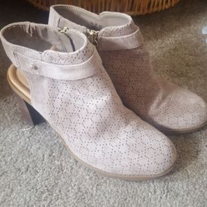 Block booties in taupe by Dr. Scholl's